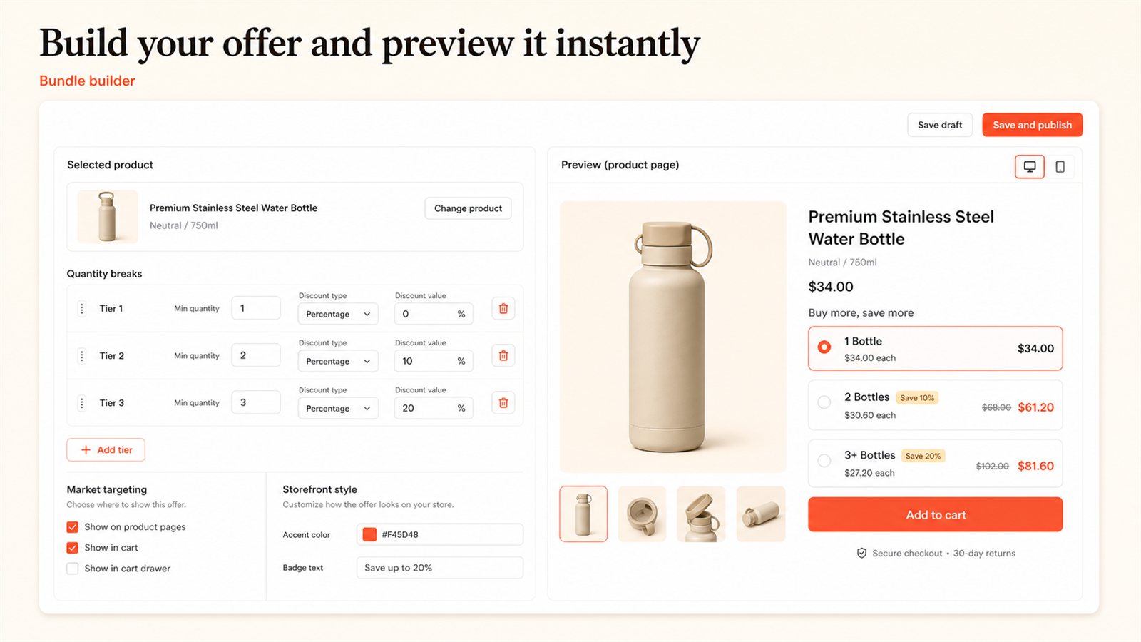 Visual bundle builder in Jolly Bundles & Upsells